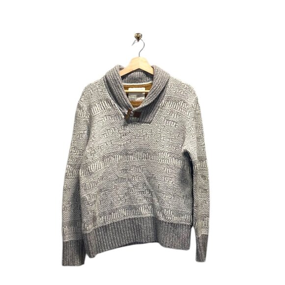 Banana Republic Heritage Collection Mens Wool Sweater Gray Size L - Picture 2 of 14